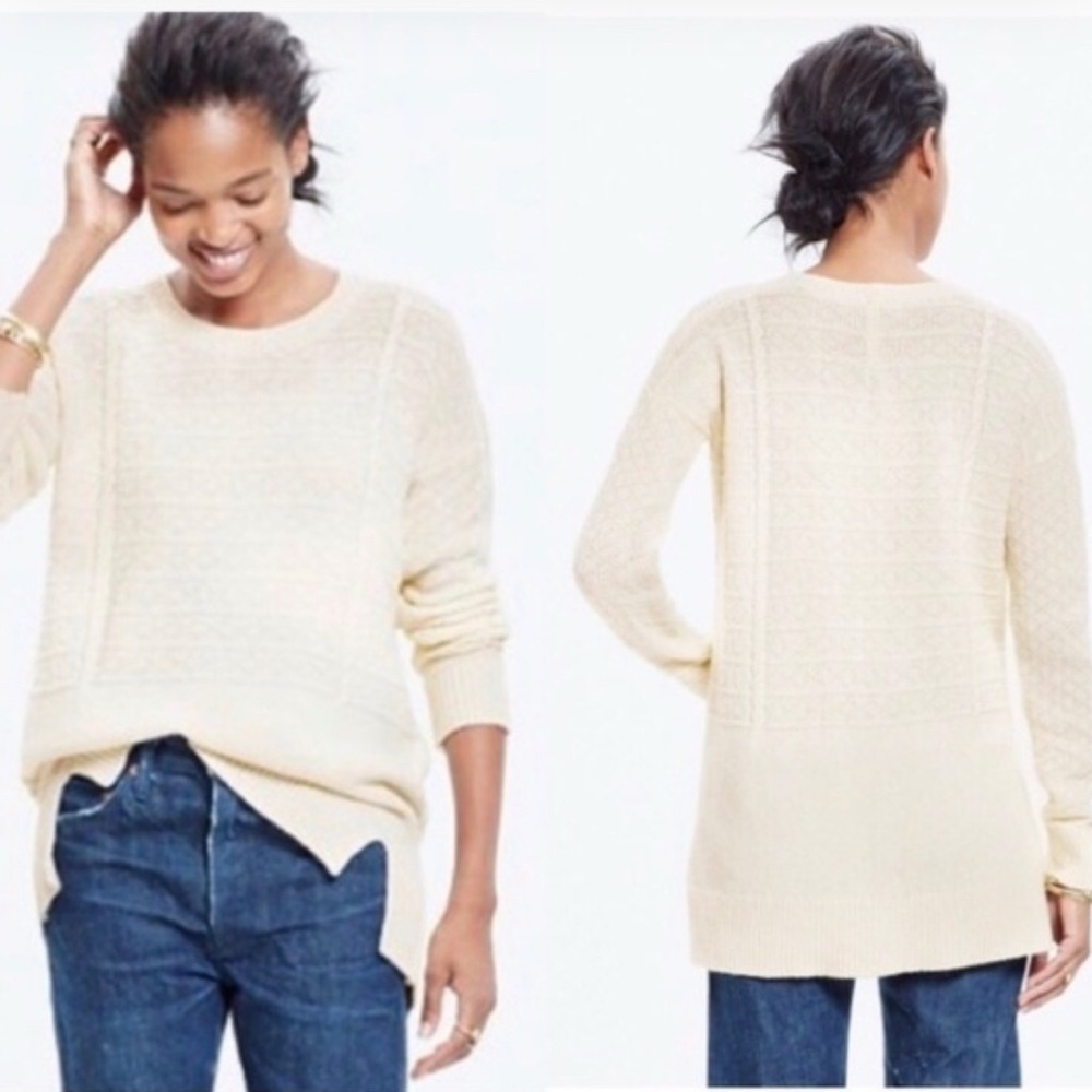 Madewell  Cableknit Crewneck Sweater XS New